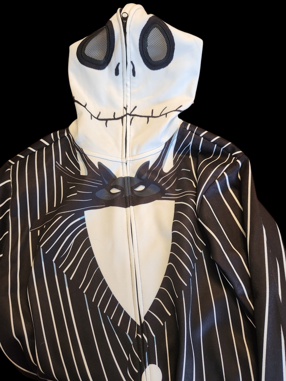 Disney Jack Skellington Hoodie  - Black and White Teenage To Adult Medium